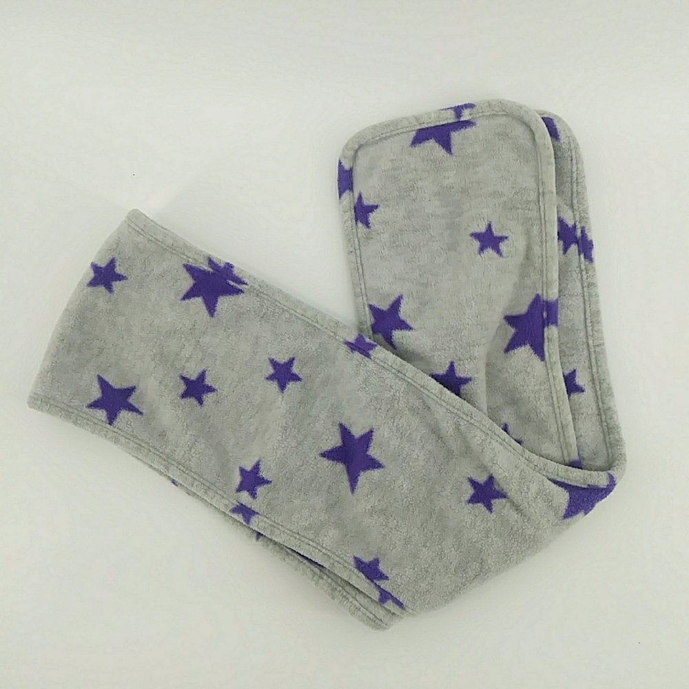 ⭐3/$30 Purple Star & Gray Fleece Kids Scarf